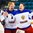 KAMLOOPS, BC - APRIL 4:  Russia's Nadezhda Morozova #1 and Anna Shukina #21 celebrate with team mates after a 1-0 victory over Finland during bronze medal game action at the 2016 IIHF Ice Hockey Women's World Championship. (Photo by Matt Zambonin/HHOF-IIHF Images)

